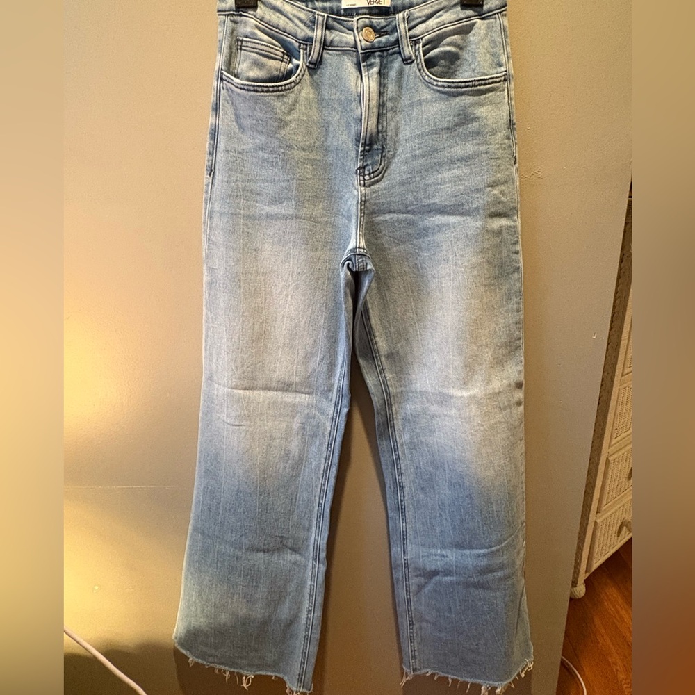 Vervet high-rise wide leg denim jean
